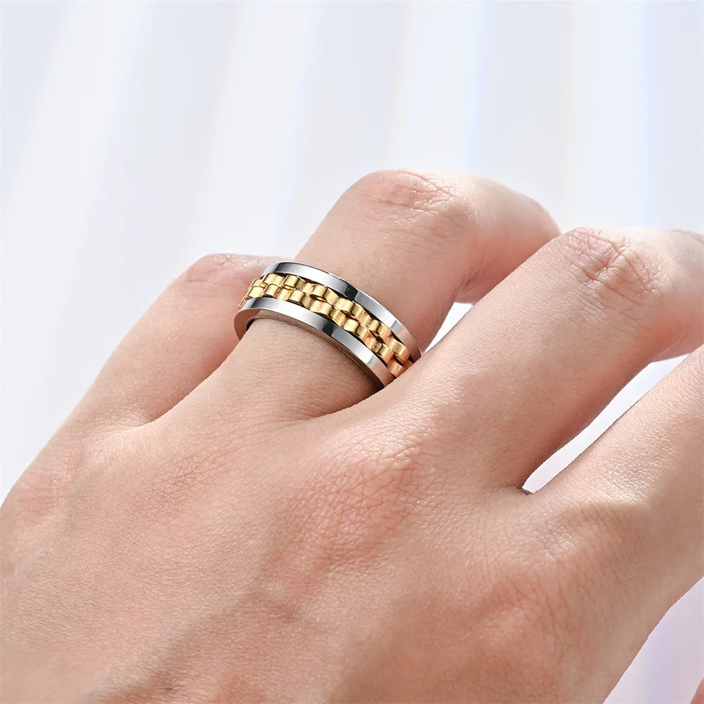 Anneau anti stress en acier inoxydable. /// Anti Stress Stainless Steel Spinning Ring