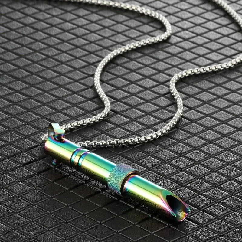 Collier de Respiration Naturelle pour le Stress, Anxiété. (Acier inoxydable) /// Stress Anxiety Necklace Breathing Tool Natural (Stainless steel)