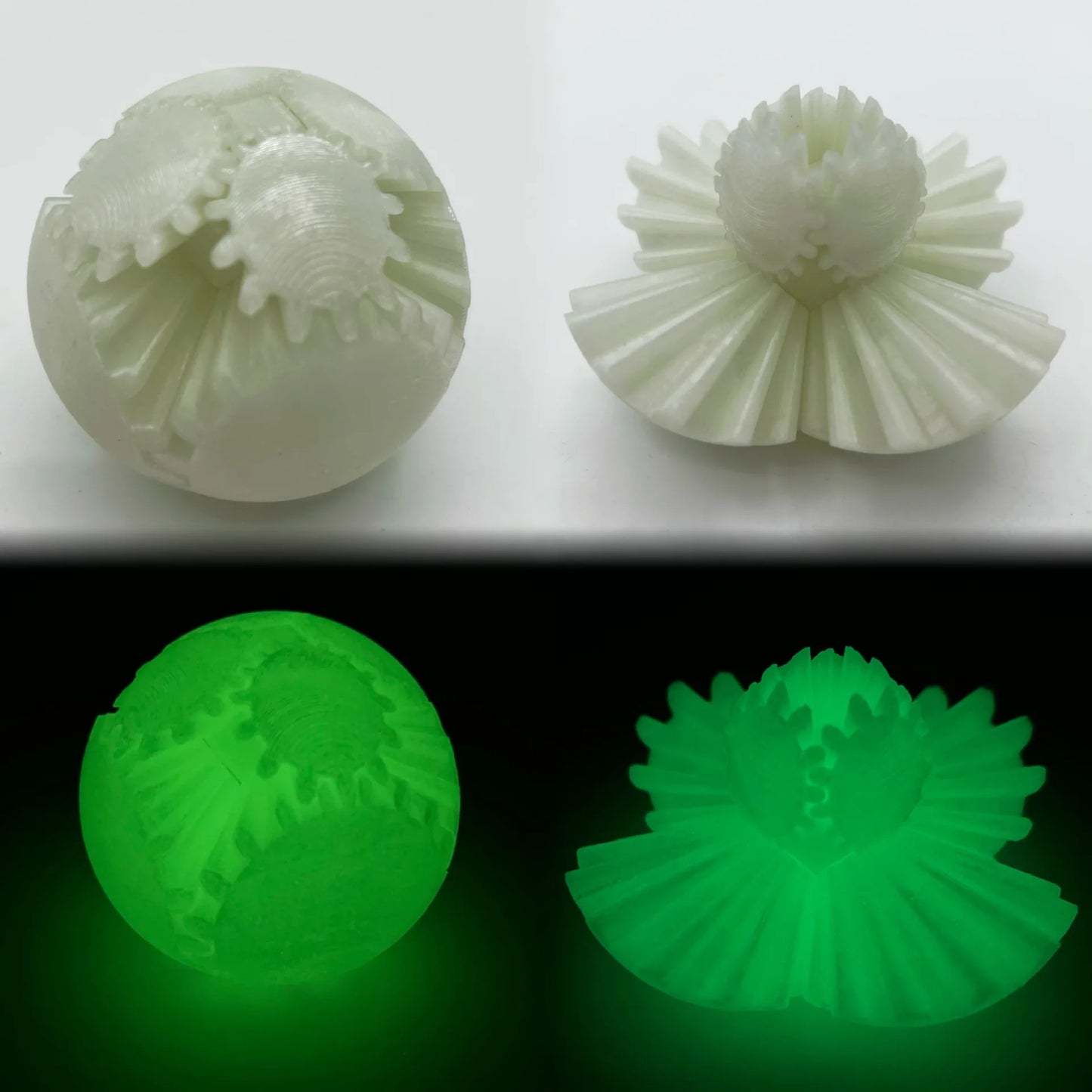 Balle 3D anti stress en plastique dur /// Hard 3D anti-stress ball