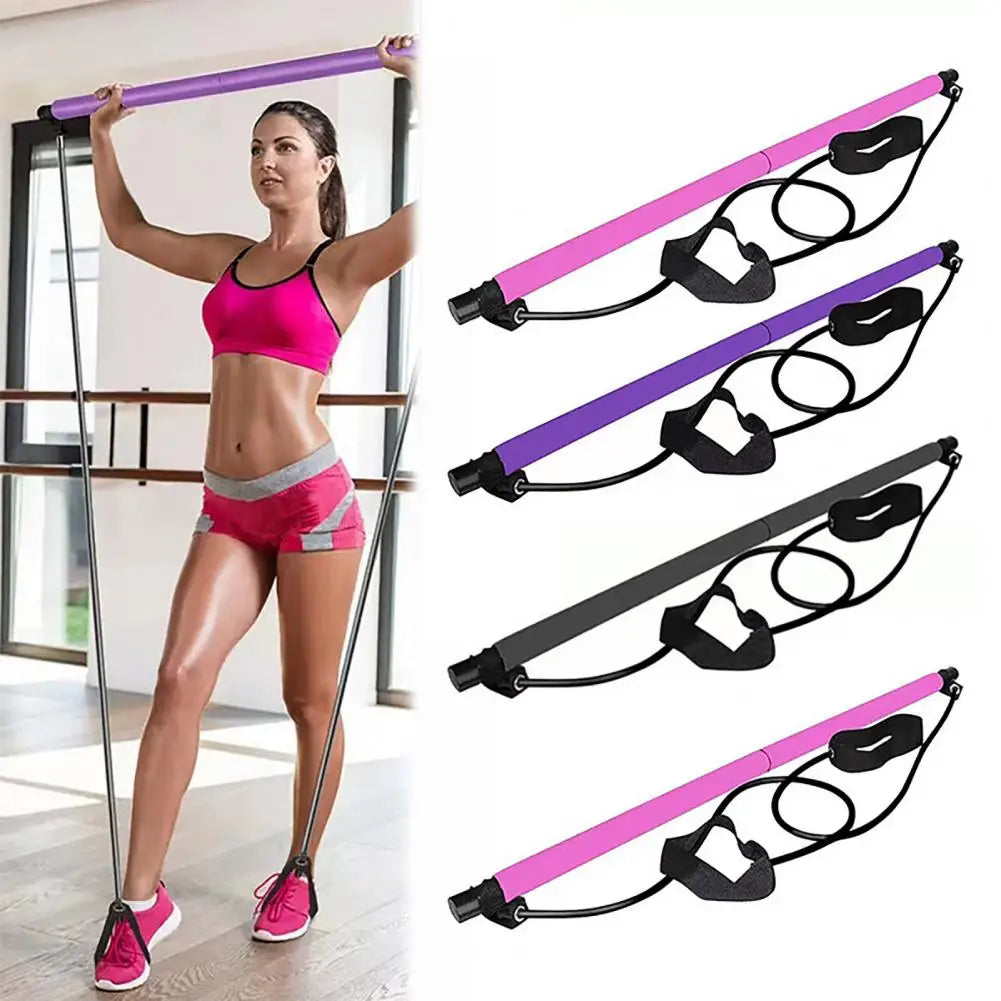 Barre a élastiques pour la pratique du Pilate (Jambes et corps) /// Bar with elastics for Pilates Training ( Legs and body)+