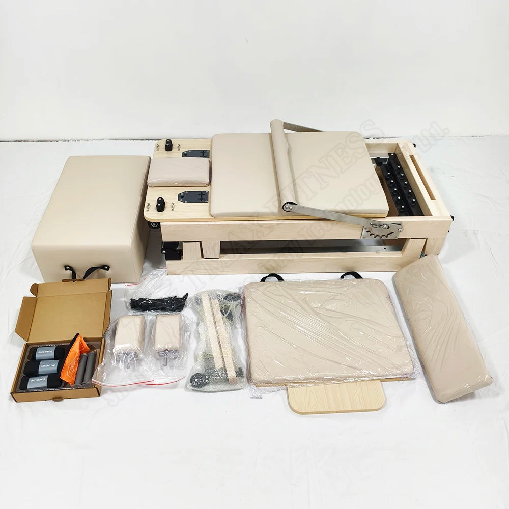 Machine multi usage en bois, pliable. Pilate  ///   Multi-purpose wooden machine, foldable.  Pilates