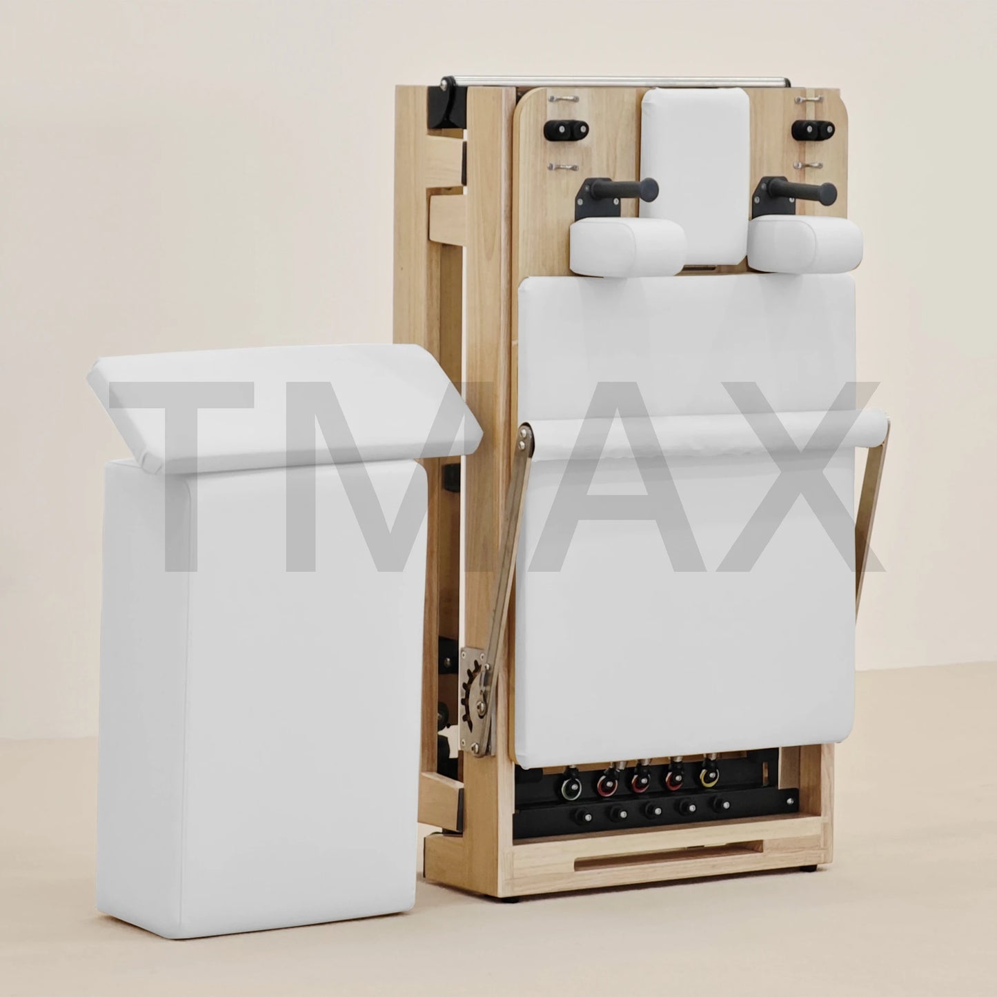Machine multi usage en bois, pliable. Pilate  ///   Multi-purpose wooden machine, foldable.  Pilates