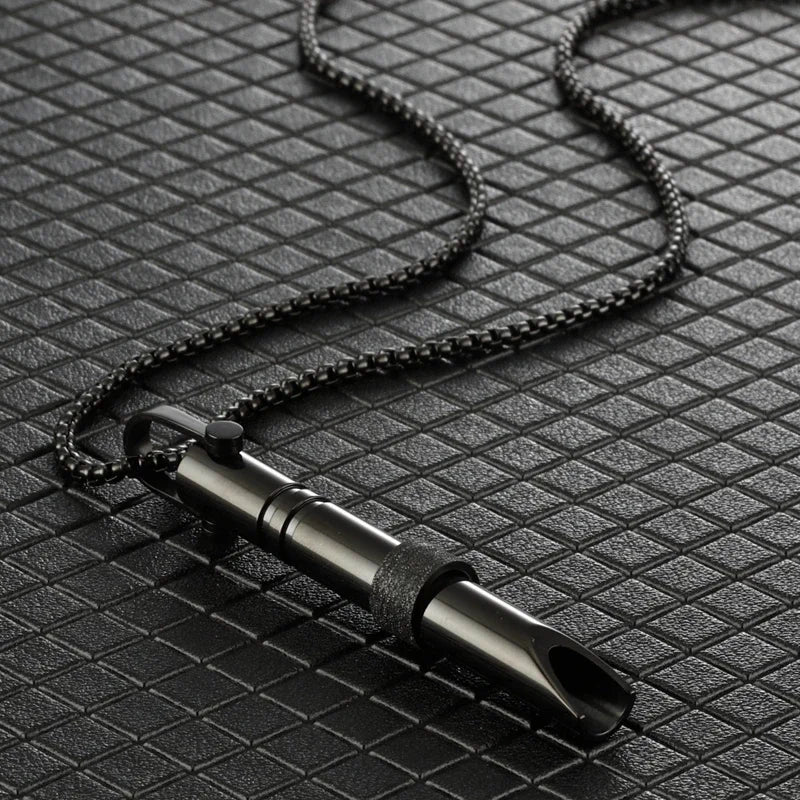 Collier de Respiration Naturelle pour le Stress, Anxiété. (Acier inoxydable)   ///    Stress Anxiety Necklace Breathing Tool Natural (Stainless steel)