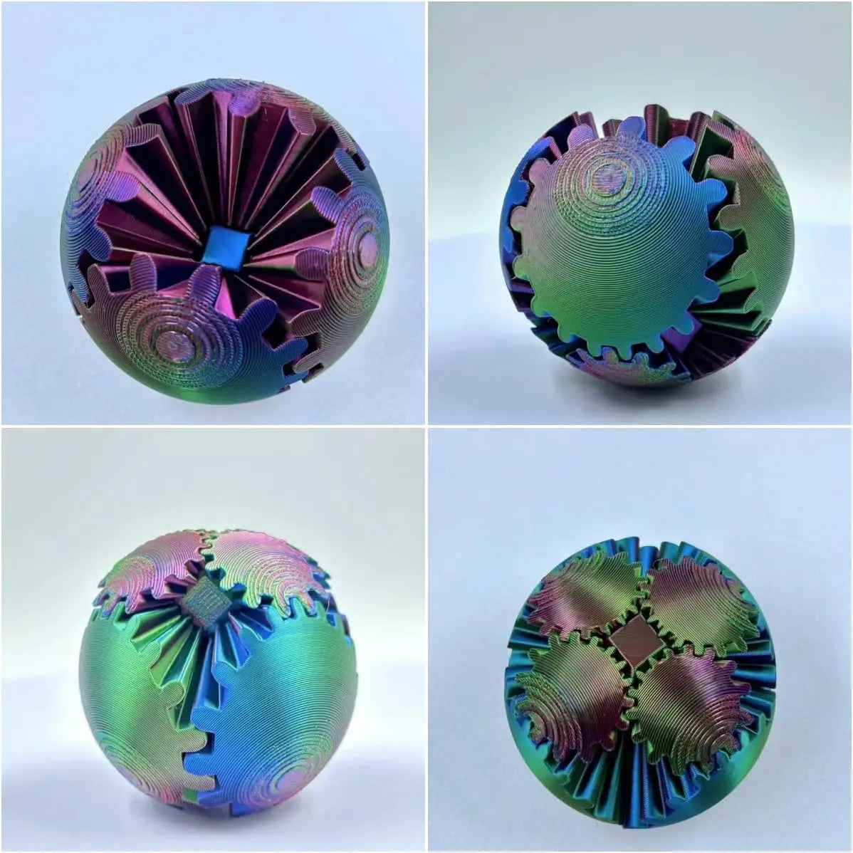 Balle 3D anti stress en plastique dur ///  Hard 3D anti-stress ball