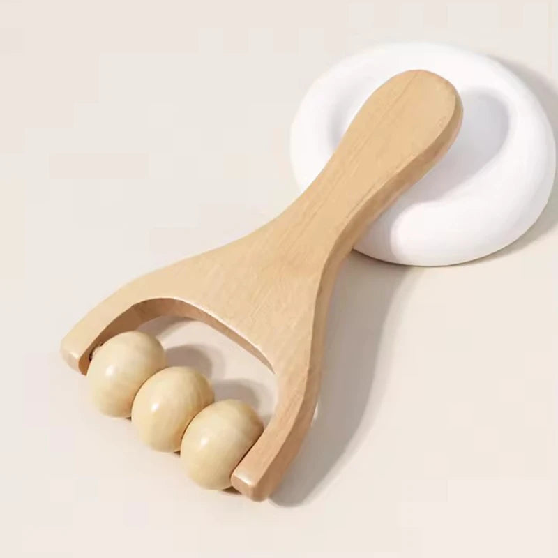 Rouleau de massage en bois pour tout le corps.   ///   Body wooden rolling massager