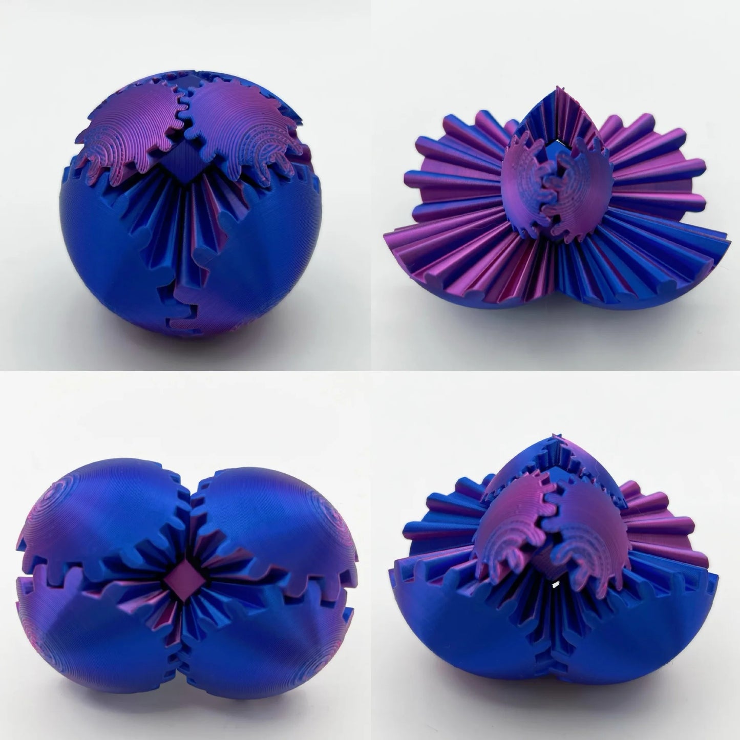 Balle 3D anti stress en plastique dur ///  Hard 3D anti-stress ball