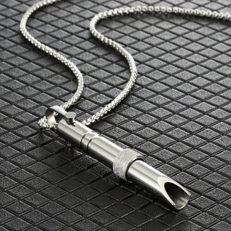 Collier de Respiration Naturelle pour le Stress, Anxiété. (Acier inoxydable)   ///    Stress Anxiety Necklace Breathing Tool Natural (Stainless steel)