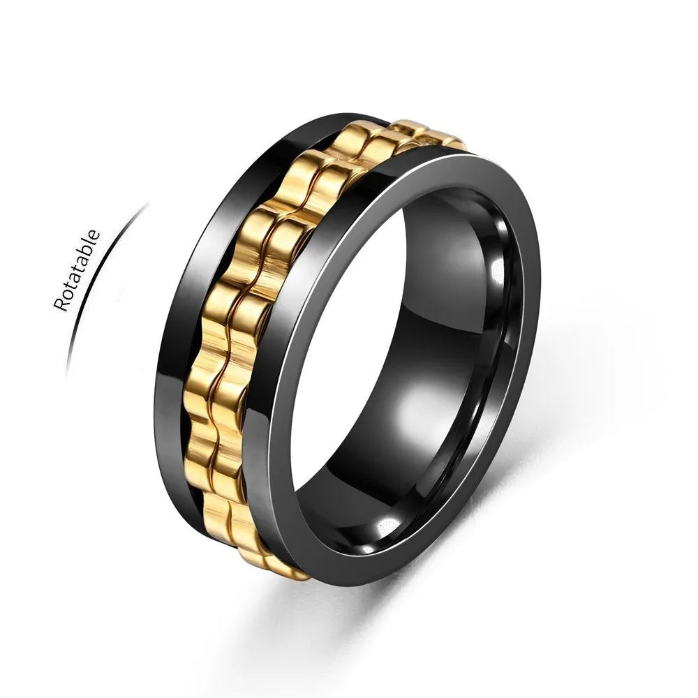 Anneau anti stress en acier inoxydable.   ///   Anti Stress Stainless Steel Spinning Ring