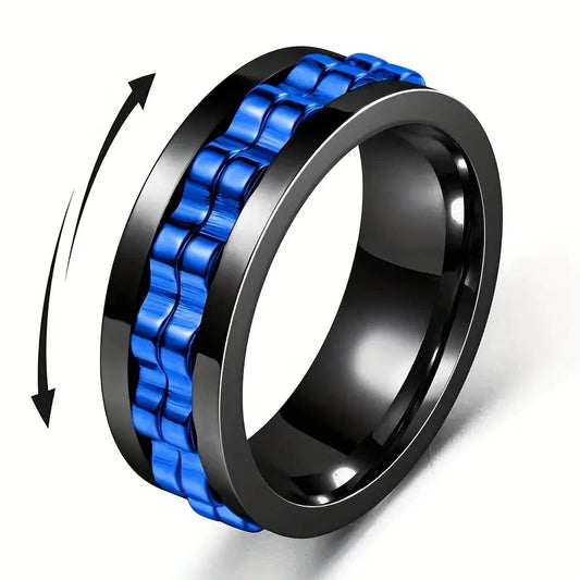 Anneau anti stress en acier inoxydable.   ///   Anti Stress Stainless Steel Spinning Ring