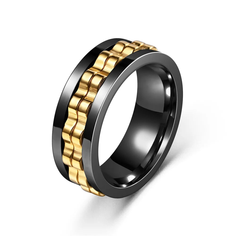 Anneau anti stress en acier inoxydable.   ///   Anti Stress Stainless Steel Spinning Ring
