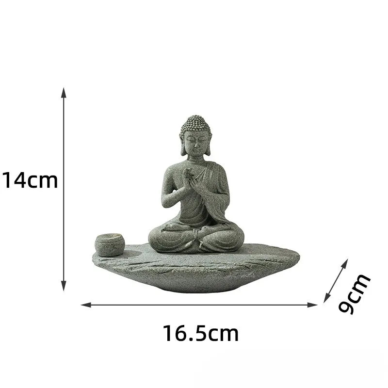 Statue porte encens de Buddha pour la méditation.   ///   incense statue for meditation