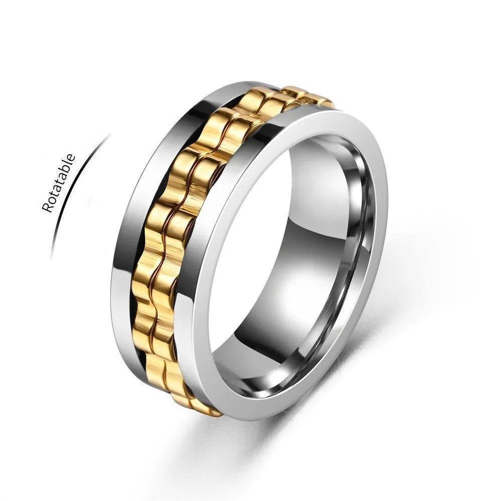 Anneau anti stress en acier inoxydable.   ///   Anti Stress Stainless Steel Spinning Ring