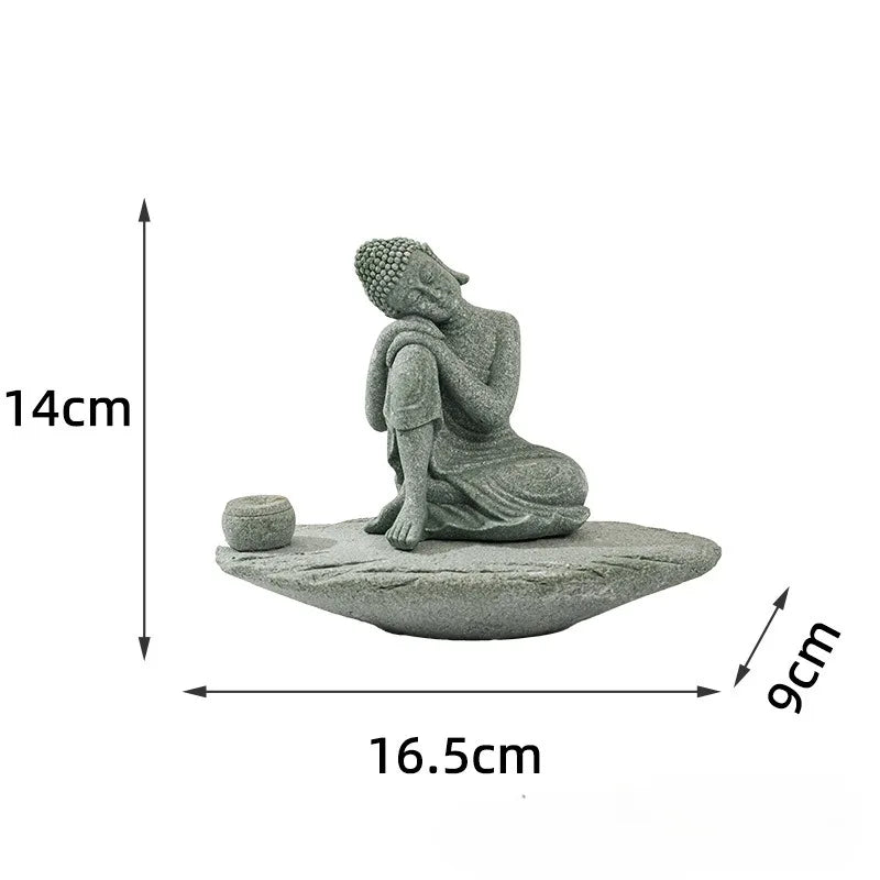 Statue porte encens de Buddha pour la méditation.   ///   incense statue for meditation