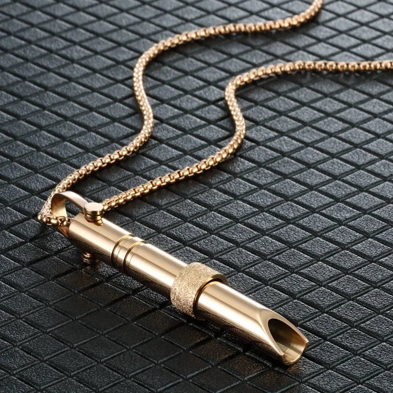 Collier de Respiration Naturelle pour le Stress, Anxiété. (Acier inoxydable)   ///    Stress Anxiety Necklace Breathing Tool Natural (Stainless steel)