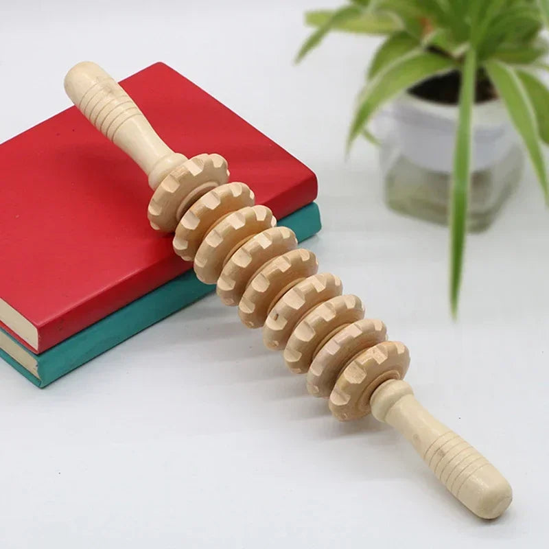 Outils de massage en bois manuel type rouleaux.   ///   Wooden Massage Tools