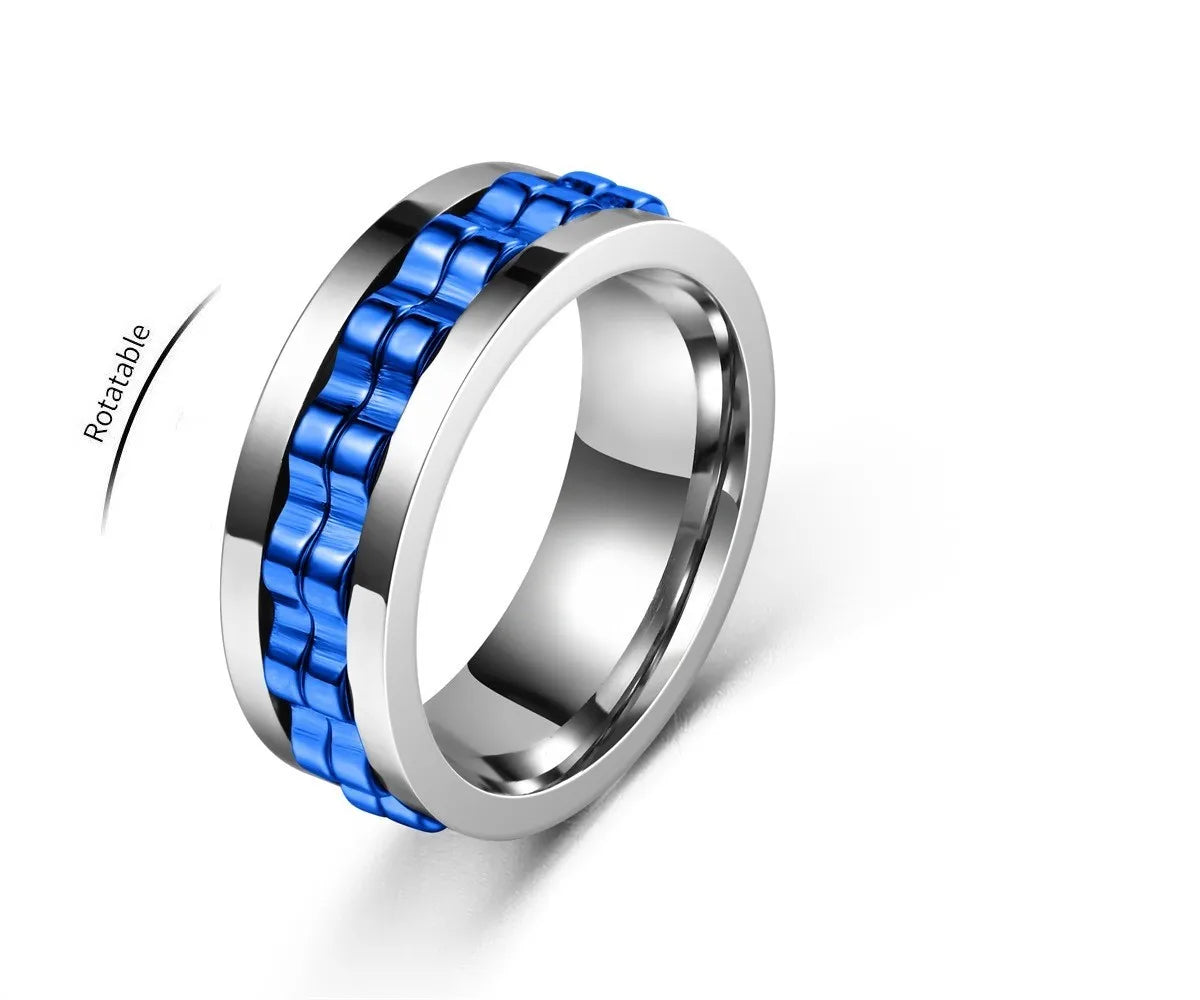 Anneau anti stress en acier inoxydable.   ///   Anti Stress Stainless Steel Spinning Ring